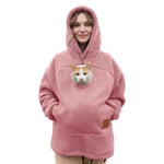 Winter Hooded Fleece Pet Pocket Sweatshirt
