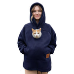 Winter Hooded Fleece Pet Pocket Sweatshirt