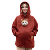 Winter Hooded Fleece Pet Pocket Sweatshirt