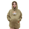 Winter Hooded Fleece Pet Pocket Sweatshirt