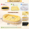 Product guide showing the bed's separate base, padded mat and lace elastic trim, with approximate dimensions of 60 × 40 cm and 13 cm high.